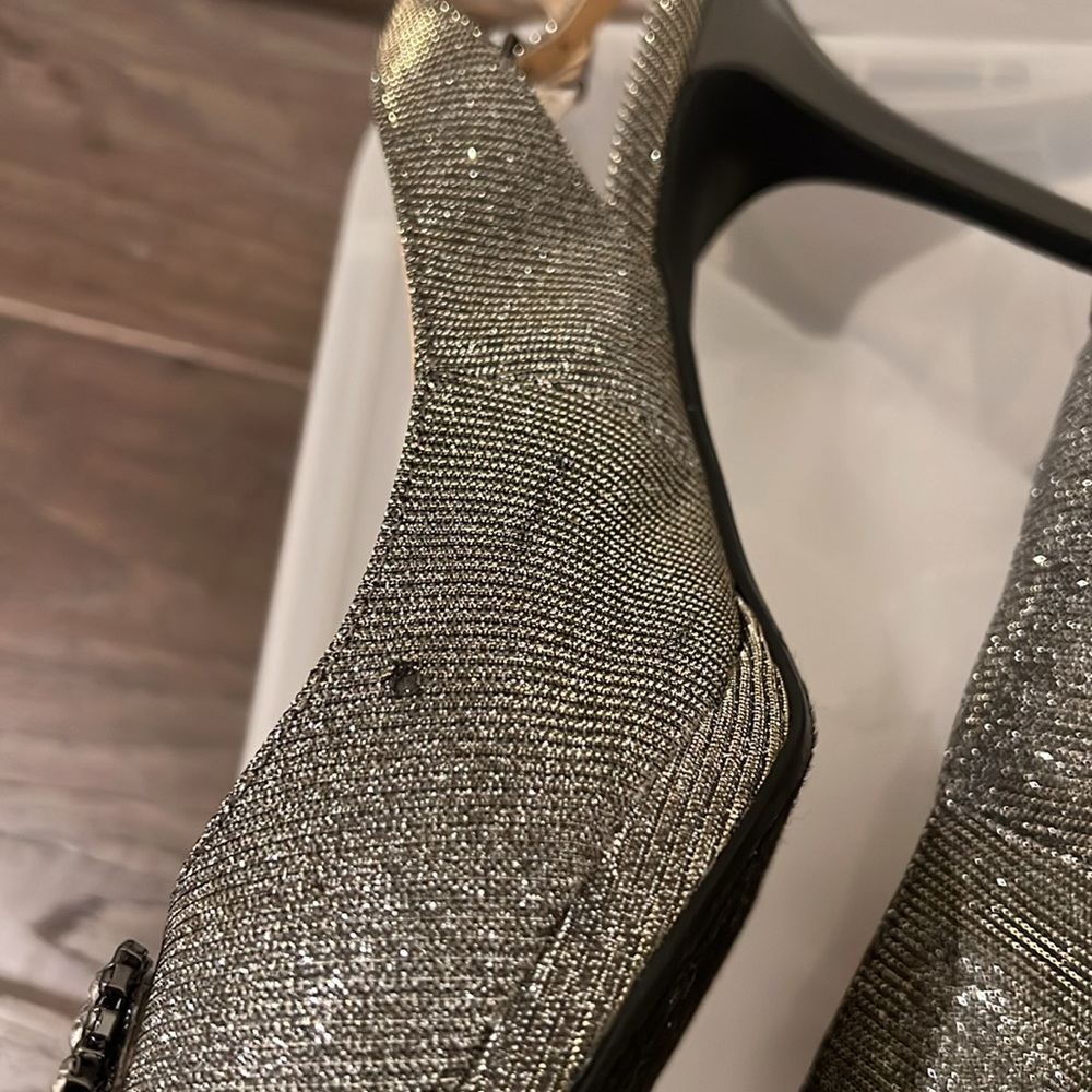 j. renee charlotte glitter dress pumps 80's J. Reneé Rainbow Sequin Kitten Heels – Eyes of Wise main image 0